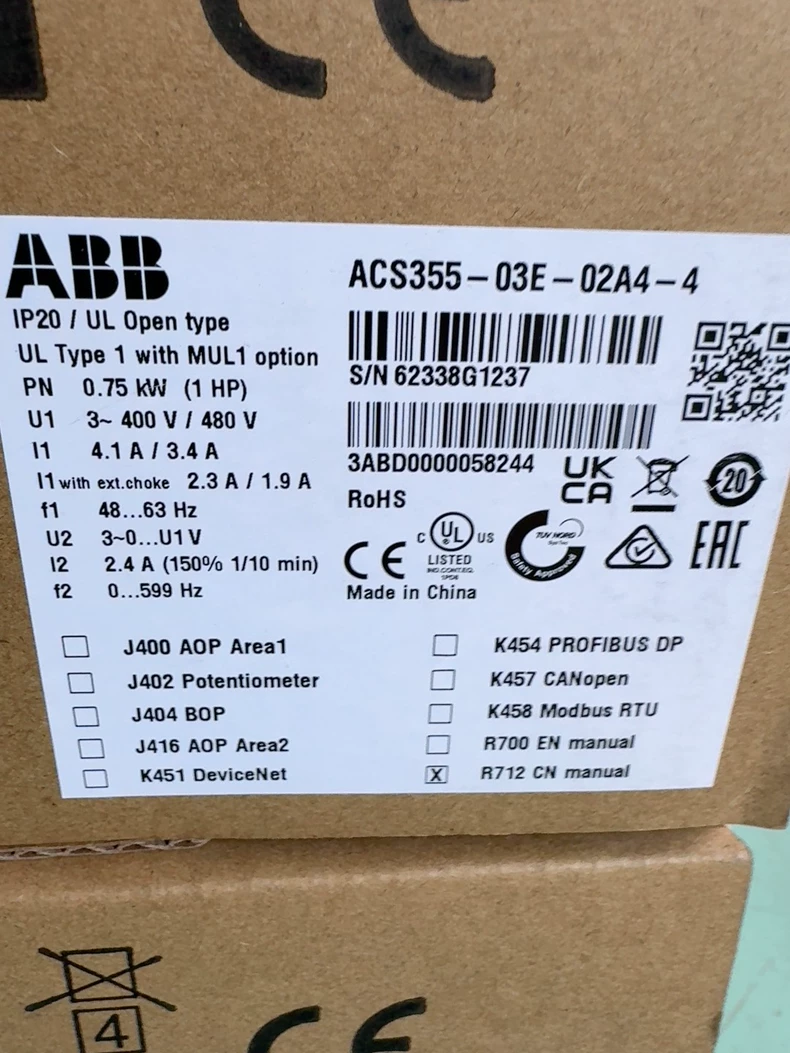 ABB ACS355-03E-01A2-4 Inverter 1 ACS355 03E 01A2 4 1774835326368