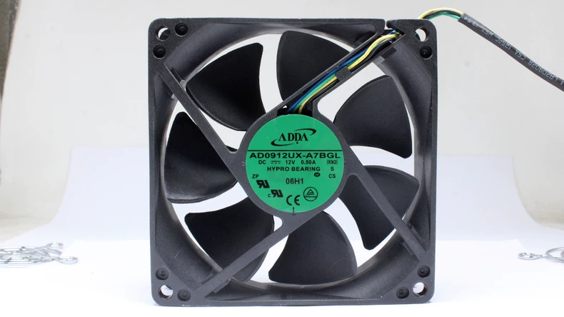 ADDA AD0912UX-A7BGL Axial Fan 12V 0.5A 92*92*25MM 4wire Desktop Case Cooling Fan 1 AD0912UX A7BGL 1768541694601