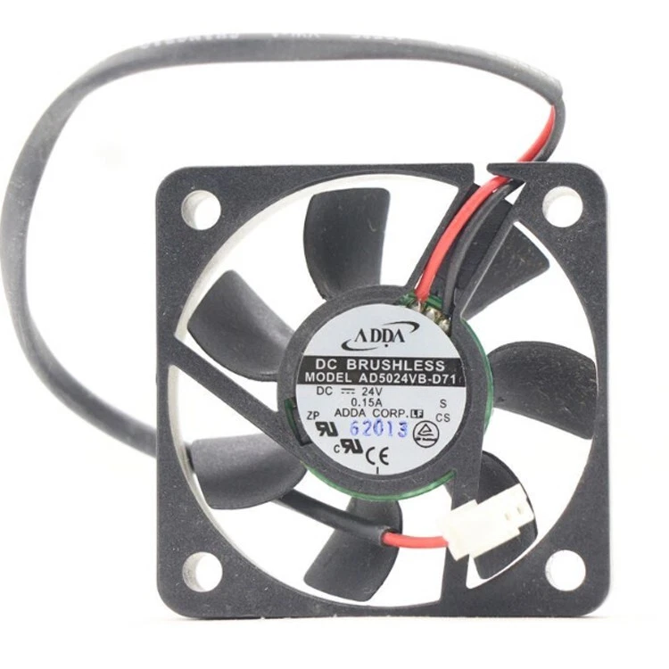 ADDA AD5024VB-D71 DC 24V 0.15A 50x50x15mm Inverter Cooling Fan 2‑Pin New 1 AD5024VB D71 1768292265378