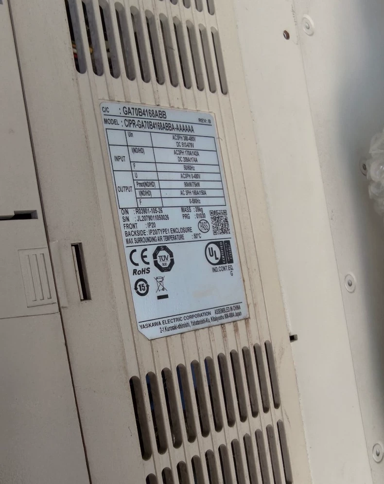 Yaskawa CIPR-GA70B4168ABBA-AAAAAA Frequency Converter 1 CIPR GA70B4168ABBA AAAAAA 1768269768028