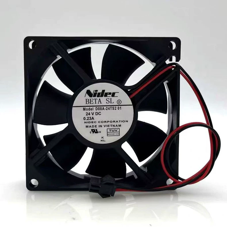 Nidec D08A-24TS2 01 Axial Fan DC24V 0.23A 80X80X25mm Server/Inverter Cooling Fan 1 D08A 24TS2 01 1767944247217
