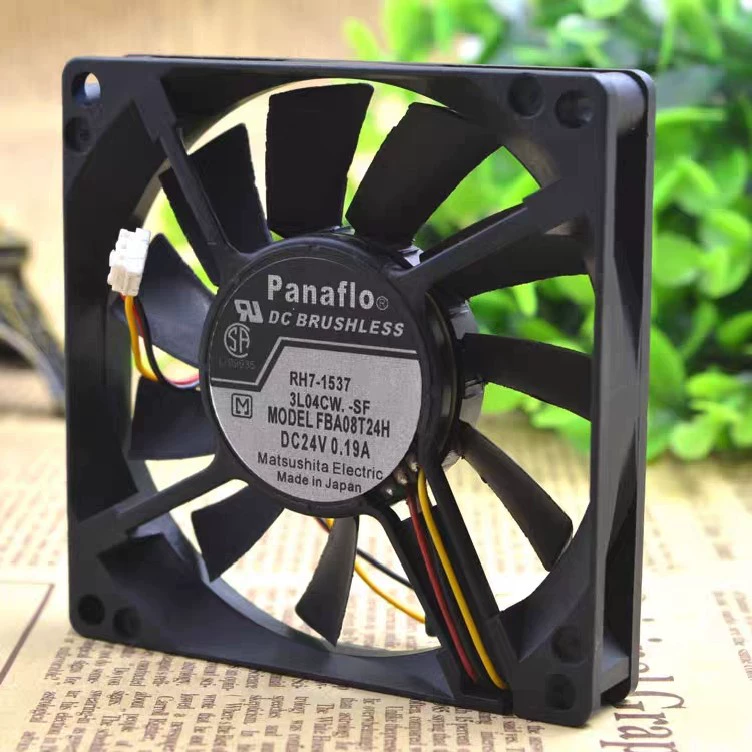 For Panaflo FBA08T24H fan DC 24V 0.17A 80*80*15mm 3pin Fanuc system coooling fan 1 FBA08T24H 1767862722124