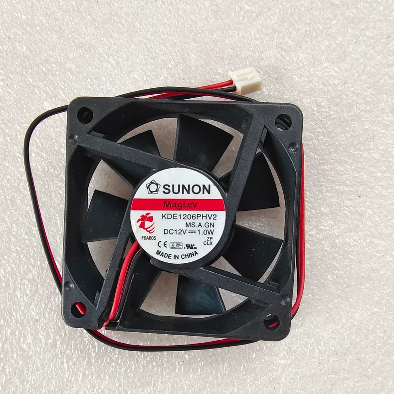 SUNON KDE1206PHV2 DC 12V 1.0W 60mm x 60mm x 15mm 2‑Wire Axial Case Cooling Fan 1 KDE1206PHV2 1768458216177