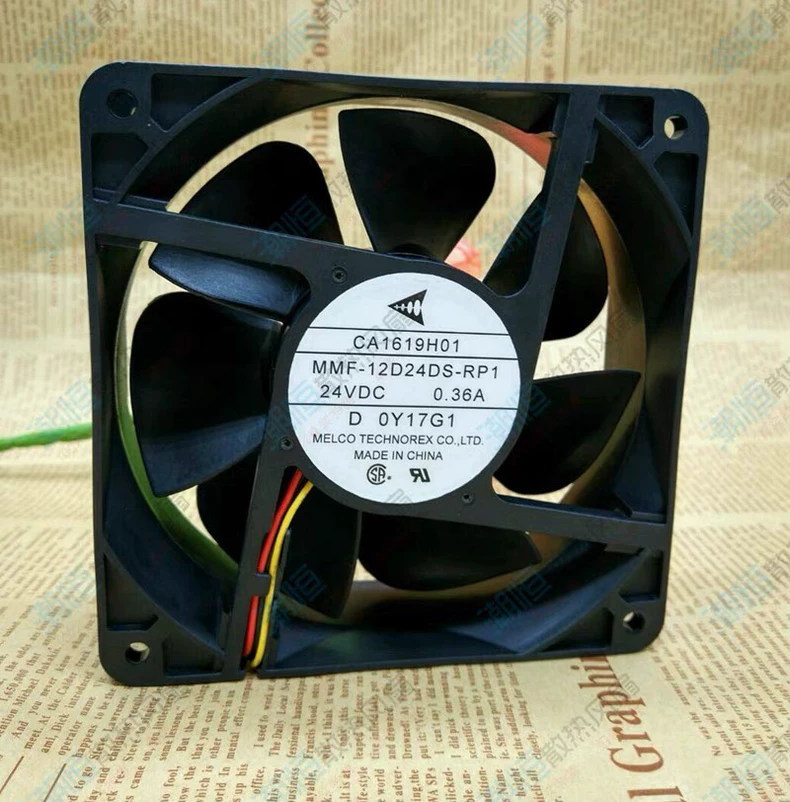 Melco MMF-12D24DS-RP1 Inverter Fan DC 24V 0.36A 120x120x38mm A740 CA1619H01 1 MMF 12D24DS RP1 1768457119219