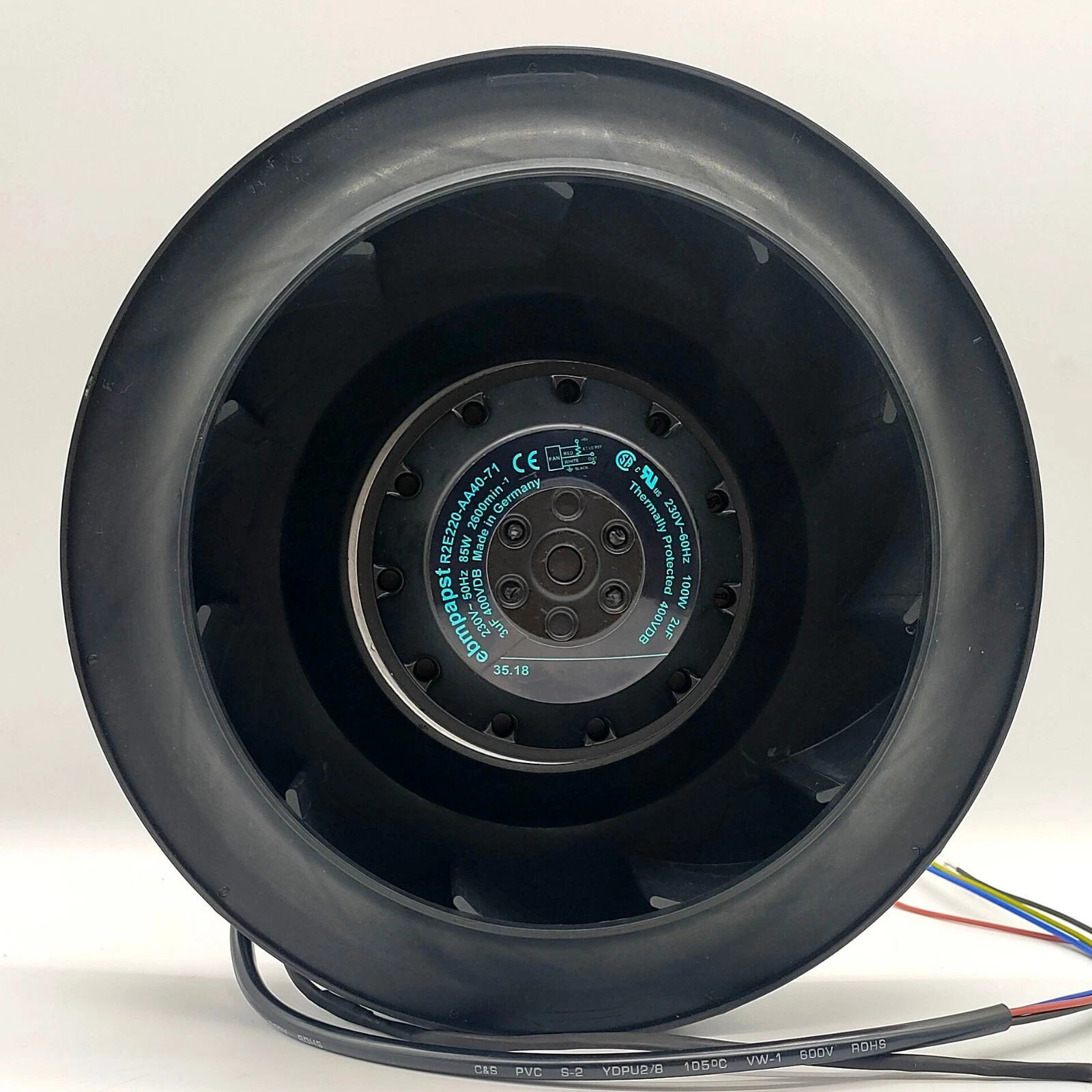 Ebmpapst R2E220-AA40-71 Centrifugal Fan AC 230V 0.40A 85/100W UPS Cooling Fan 1 R2E220 AA40 71 1768448544796