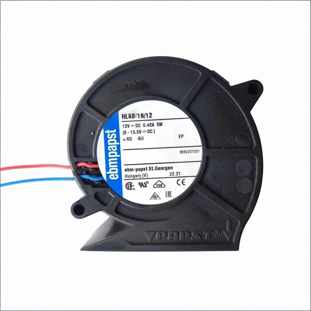 Ebmpapst RL48-19/12 Centrifugal Fan 12VDC 420mA 5W 4400RPM Turbo Blower Fan 1 RL48 19 12 1768442459150