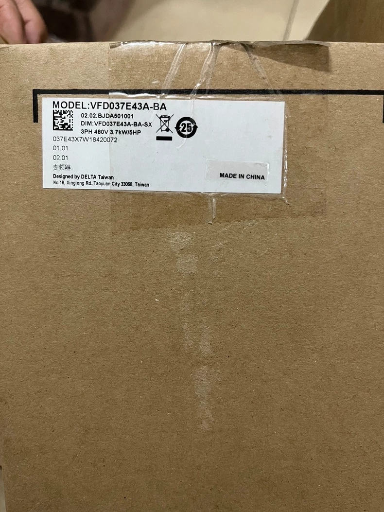 Delta inverter VFD037E43A-BA 1 VFD037E43A BA 1769587594916