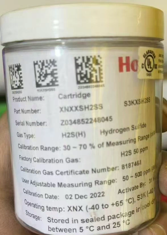 HONEYWELL XNXXSH2SS CARTRIDGE SENSOR HYDROGEN SULFIDE 1 XNXXSH2SS 1769130358321