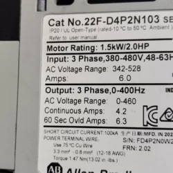 Allen-Bradley Variable Frequency Drive 22F-D4P2N103 High Perf