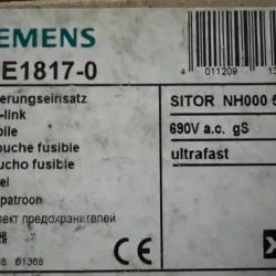 Siemens Fuse 3NE1817-0 - Reliable Electrical Protection