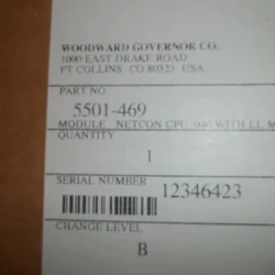 PLC CPU Module WOODWARD 5501-469 - Industrial Automation
