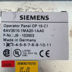 SIEMENS 6AV3515-1MA20-1AA0 Operator Panel HMI Display