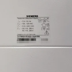 SIEMENS 7UT6825-5FW22-1AA0/BB Transformer Protection Relay