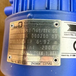 ETABLOC-G040-160/074 G9 KSB Centrifugal Pump - High Efficiency