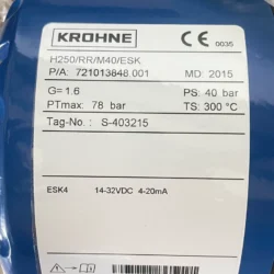 H250/RR/M40/ESK KROHNE Metal Tube Rotameter - Reliable Readings