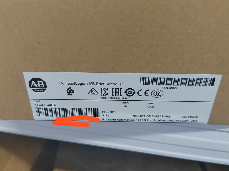 CompactLogix Controller Allen-Bradley 1769-L30ER with Dual Ethernet