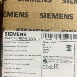 Industrial Circuit Breaker SIEMENS 3VA1116-3EF46-0AA0 with High Breaking Capacity