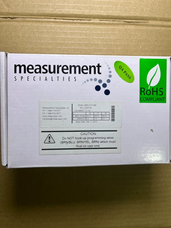 Industrial Accelerometer Measurement 4630-010-060 C004748