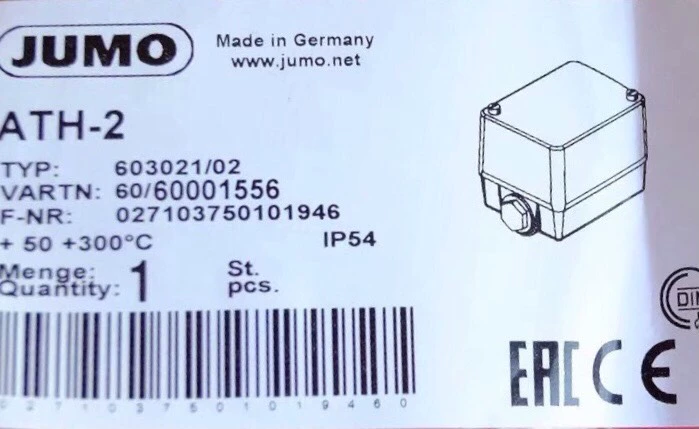 Industrial Temperature Sensor Jumo 603026/02 ATH-2 60001556