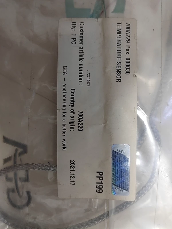 Temperature Sensor GEA 700A229 for Process Monitoring