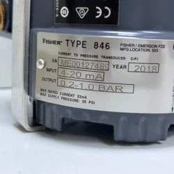 Industrial I/P Pressure Transducer Fisher 846 ME00127489