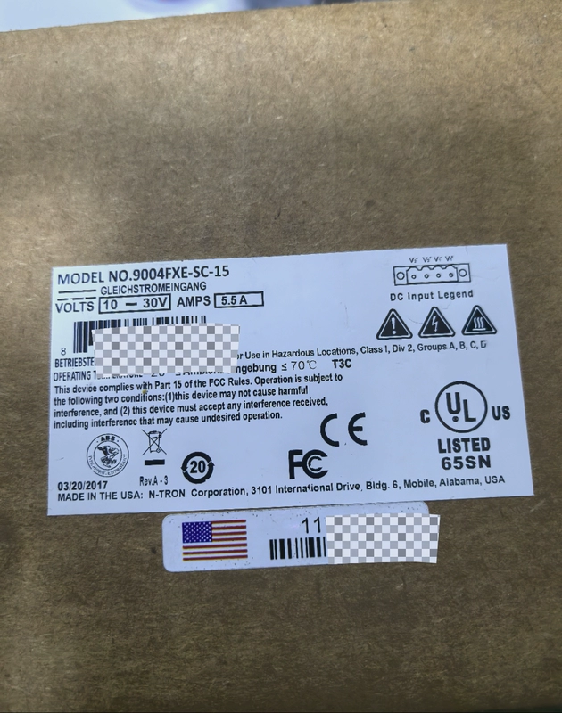 Managed Industrial Ethernet Switch N-TRON 9004FXE-SC-15