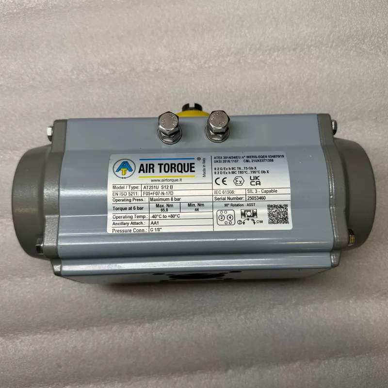 Pneumatic Rack Pinion Actuator AIR TORQUE AT251US12B Heavy Duty