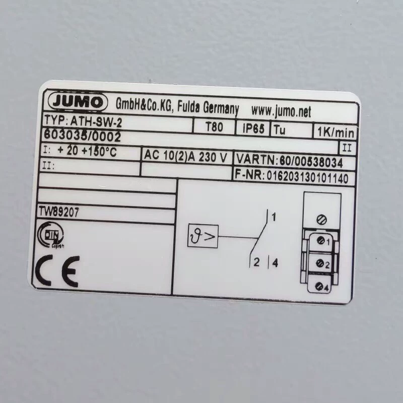 Temperature Switch Jumo ATH-SW-2  603035/0002  00538034 for Process