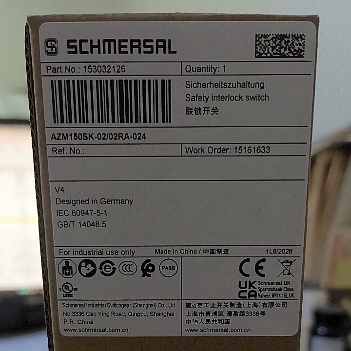 Safety Interlock Switch Schmersal AZM150SK-02/02RA-024