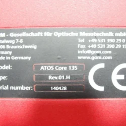 Industrial 3D Scanner GOM Atos Core 135 Rev.01.H