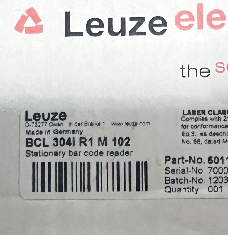 Barcode Sensor Leuze BCL 304I R1M 102 for Industrial Use