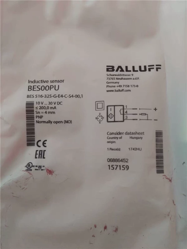 Inductive Proximity Sensor Balluff BESOOPU BES516-325-G-E4-C-S4-00
