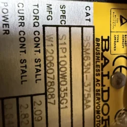 Brushless Servo Motor BALDOR BSM63N-375AA Precision Control