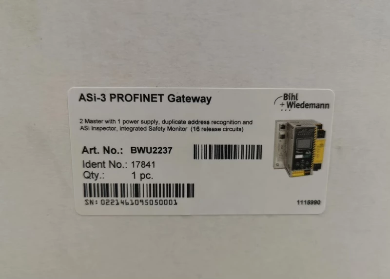PROFINET Gateway Bihl+Wiedemann BWU2237 0221461095050001