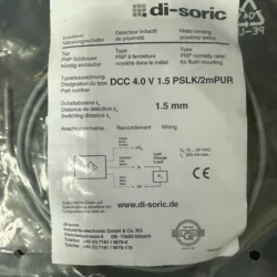 Capacitive Proximity Sensor di-soric DCC4.0V1.5PSLK/2mPUR M12 PNP