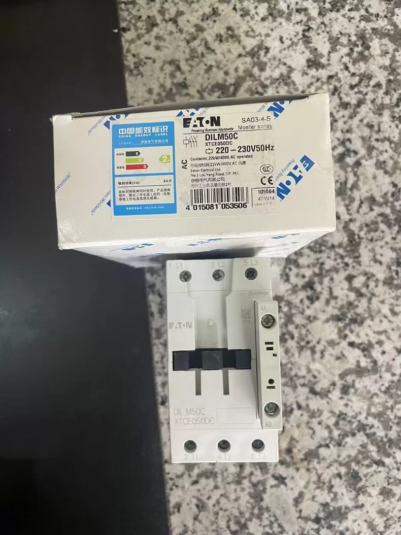 DC Contactor 50A EATON DILM50C 24V Coil DIN Rail Mount