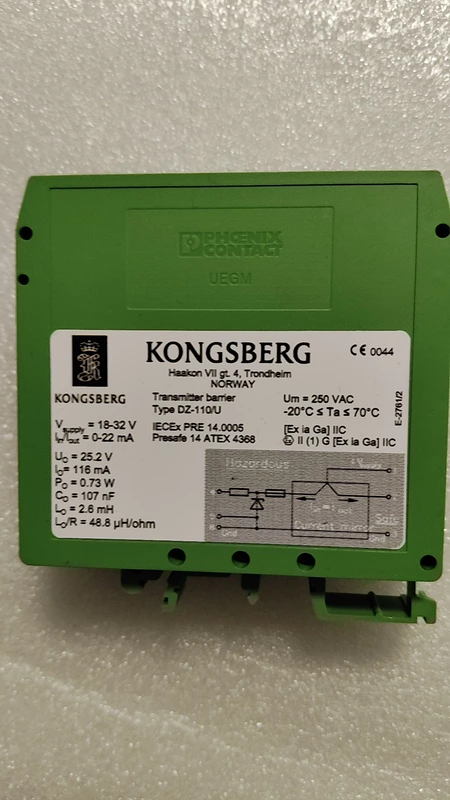 Isolation Barrier KONGSBERG DZ-110/U - Reliable Signal Protection