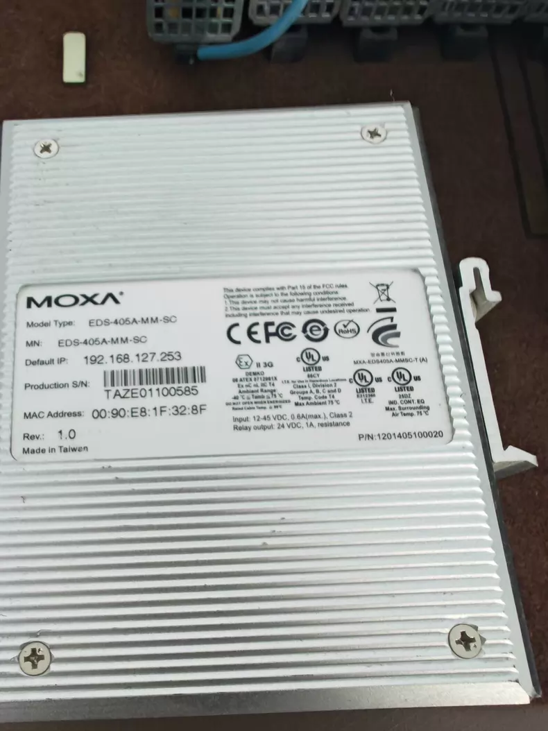 Industrial Managed Ethernet Switch Moxa EDS-405A-SS-SC-T