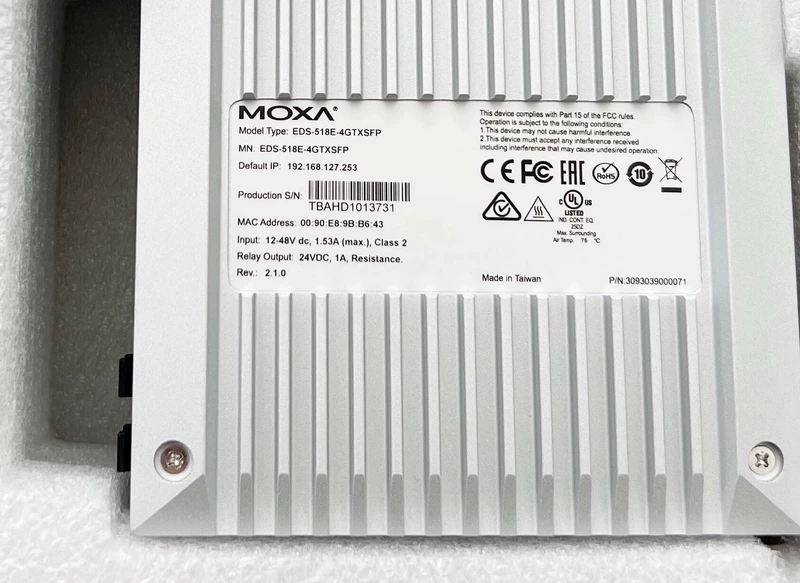 Industrial Managed Switch MOXA EDS-518E-4GTXSFP Gigabit