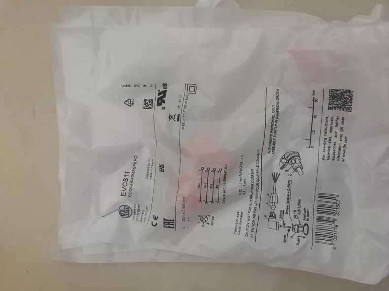 Pre-Wired Sensor Connector IFM EVC811 - 5m M12 Cable