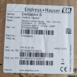 Pressure Sensor Endress+Hauser FMB70-19U0/0  Deltapilot S