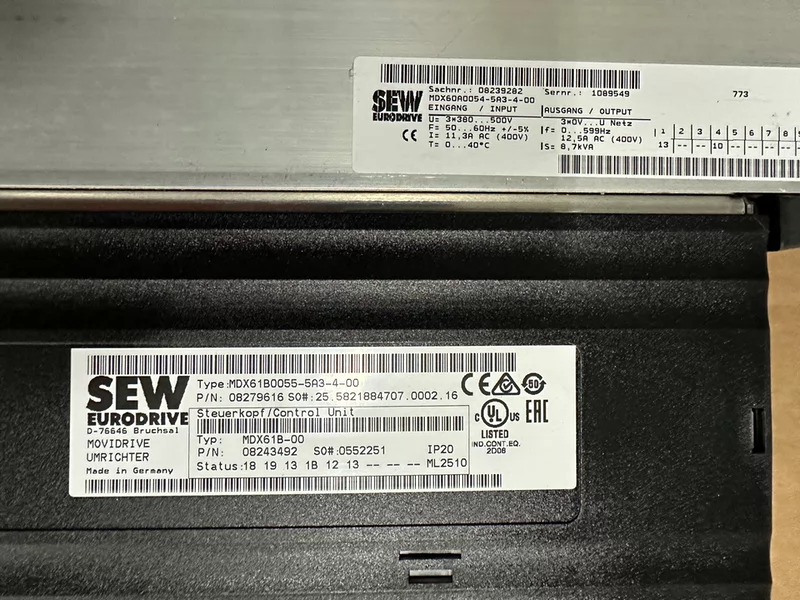 Frequency Inverter SEW MDX61B0055-5A3-4-00 Industrial Drive