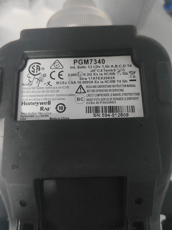 Portable VOC Gas Detector Honeywell PGM7340 Monitor