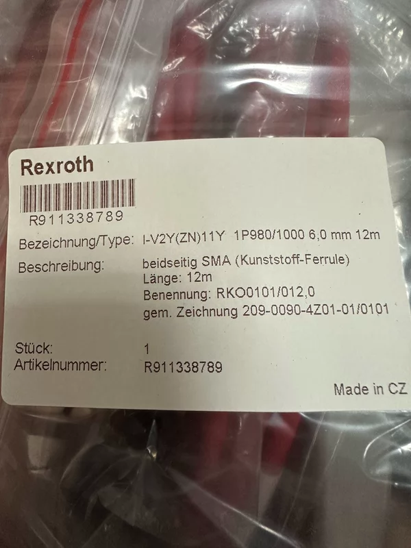 Fiber Optic Cable REXROTH R911338789 for Drives