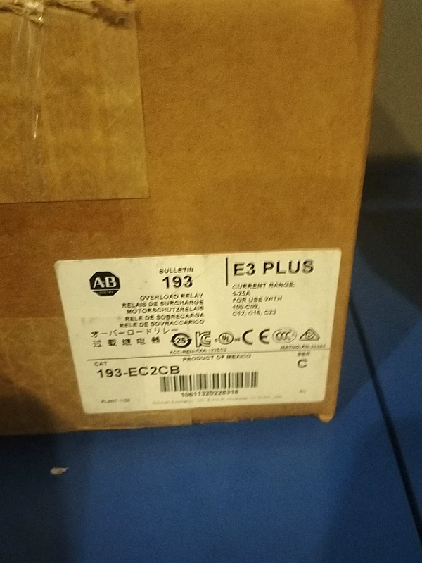 Allen-Bradley 193-EC2CB Overload Relay for Motor Protection