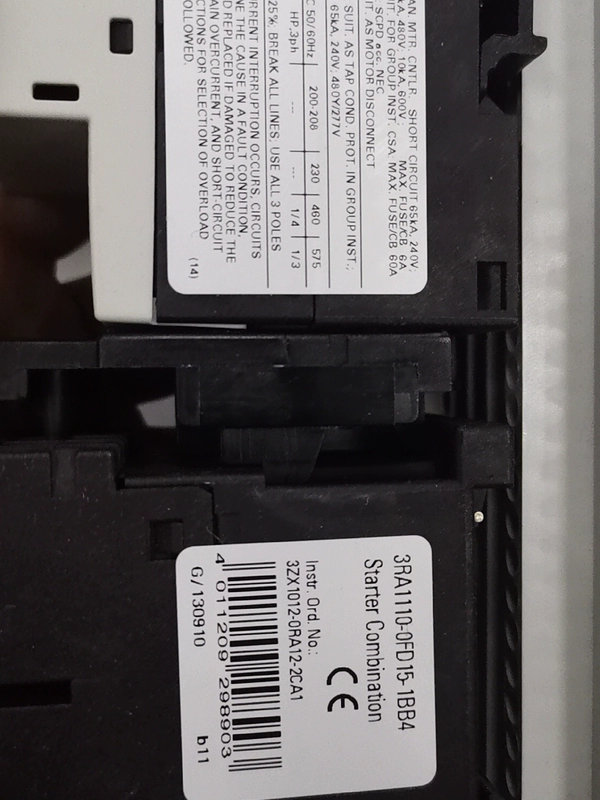 Direct-On-Line Contactor SIEMENS 3RA1110-0FD15-1BB4 Motor