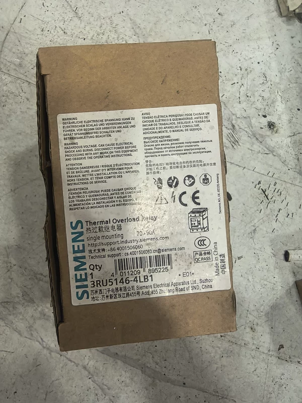 Siemens 3RU5146-4LB1 Thermal Overload Relay for Motors