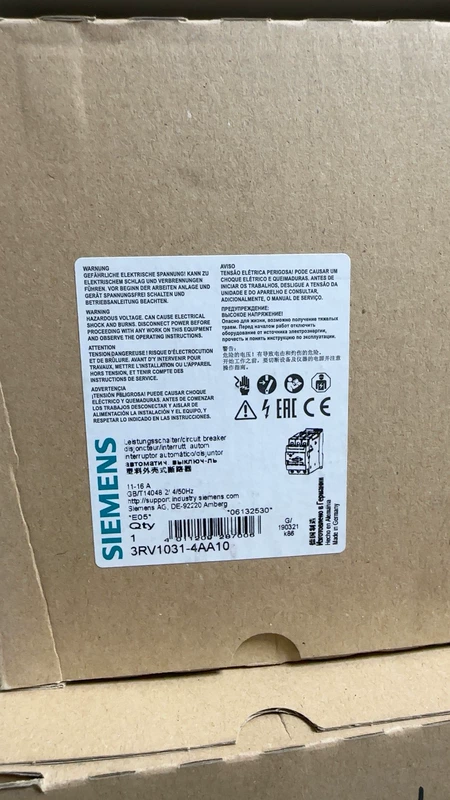Motor Protection Circuit Breaker SIEMENS 3RV1031-4AA10