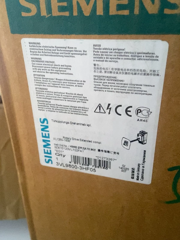 Rotary Drive Handle SIEMENS 3VL9800-3HF05 - Industrial Switch
