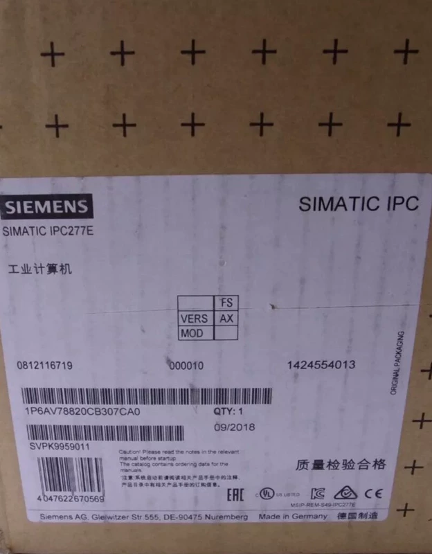 Industrial Panel PC SIEMENS 6AV7882-0CB30-7CA0 HMI